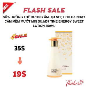 Sữa dưỡng thể dưởng ẩm dịu nhẹ cho da nhạy cảm mềm mướt mịn  SU:M37 Time Energy Sweet Lotion 350ml