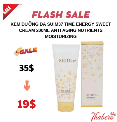 Kem dưỡng da SU:M37 Time Energy Sweet Cream 200ml Anti Aging Nutrients Moisturizing