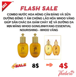 Combo nước hoa hồng cân bằng và &nbsp;Sữa dưỡng đông y ẩm chống lão hóa Whoo vàng giúp săn chắc da &nbsp;giảm chảy xệ và dưỡng da mịn màng Whoo Gongjinhyang Essential Nourishing - WHOO VÀNG