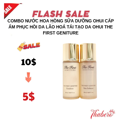Combo nước hoa hồng sữa dưỡng Ohui cấp ẩm phục hồi da lão hoá  tái tạo da OHUI The First Geniture