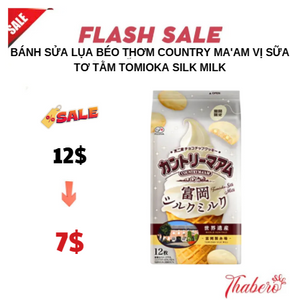 Bánh sửa lụa béo thơm Country Ma'am vị sữa tơ tằm Tomioka Silk Milk
