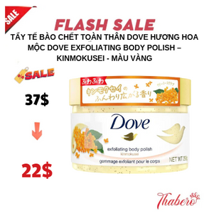 Tẩy tế bào chết toàn thân Dove hương hoa mộc Dove Exfoliating Body Polish – Kinmokusei - MÀU VÀNG