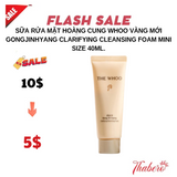 Sữa Rửa Mặt Hoàng Cung Whoo vàng mới Gongjinhyang Clarifying Cleansing Foam mini size 40ml.