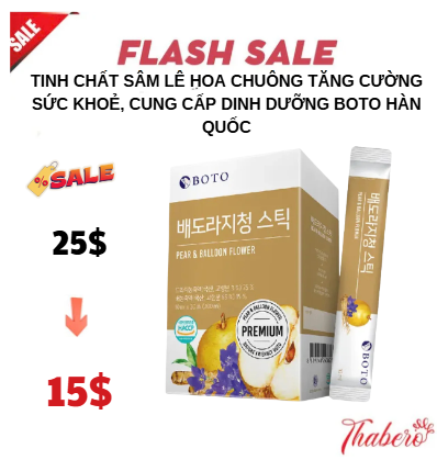 Tinh chất sâm lê hoa chuông tăng cường sức khoẻ, cung cấp dinh dưỡng Boto Hàn Quốc