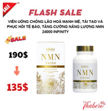 Viên uống chống lão hoá mạnh mẽ, tái tạo và phục hồi tế bào, tăng cường năng lượng NMN 24000 Infinity