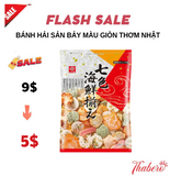 Bánh hải sản bảy màu giòn thơm Nhật.