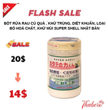 Bột Rửa Rau Củ Quả , khử trùng, diệt khuẩn, loại bỏ hoá chất, khử mùi Super Shell Nhật Bản