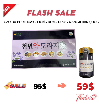 Cao bổ phổi hoa chuông đông dược  Wangji Hàn Quốc