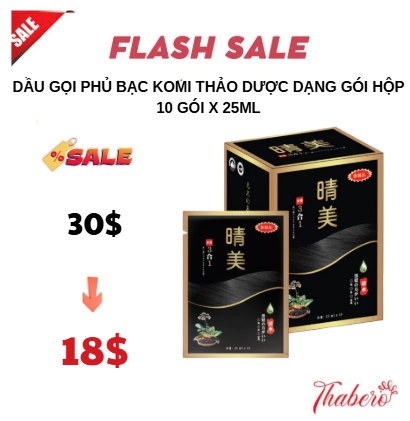 Dầu Gọi Phủ Bạc Komi Thảo Dược Dạng Gói Hộp 10 Gói x 25ml