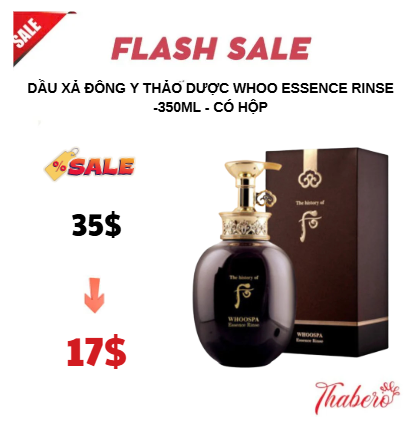 Dầu Xả đông y Thảo Dược Whoo Essence Rinse -350ml - CÓ HỘP