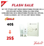Set tẩy tế bào chết whoo brightening peeling gel &amp; Sữa rửa mặt dưỡng trắng da cùng dòng Gongjinhyang Seol Brightening peeling gel special Foam Cleanser - Set tẩy da chết whoo trắng&nbsp;