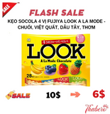 Kẹo socola 4 vị  Fujiya LOOK A La Mode - chuối, việt quất, dâu tây, thơm