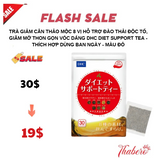 Trà giảm cân thảo mộc 8 vị hỗ trợ đào thải độc tố, giãm mở thon gọn vóc dáng  DHC Diet Support Tea - Thích hợp dùng ban ngày - MÀU ĐỎ