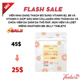 Viên nhai dạng thạch bổ sung Vitamin B2, B6 và Vitamin C giúp sản sinh collagen hình thành da và chữa viêm da giãm da thô ráp, mụn viêm và loét miệng   Mastigen BB Jelly Tablets
