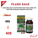 Viên uống Hoạt huyết dưỡng não tăng cường trí nhớ  Ginkgo Biloba Maruman Nhật Bản