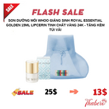 Son Dưỡng Môi Whoo Giáng Sinh Royal Essential Golden 15ml Lipcerin tinh chất vàng 24k - Tặng kèm túi vải