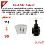20 gói Sample Dầu gội thảo dược Đông Y Whoo Spa Essence Shampoo Chăm Sóc Da Đầu Phục Hồi Tóc Hư Tổn, chống rụng và giúp tóc khoẻ phồng bồng bềnh  (20 gói x 7ml = 140ml ) Gội Whoo đen
