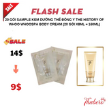 20 gói Sample Kem Dưỡng Thể Đông Y The History Of Whoo WhooSpa Body Cream (20 gói x8ml = 160ml)