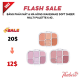 Bảng Phấn Mắt & Má Hồng Wakemake Soft Sheer Multi Palette 6.4g .