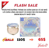 Phấn phủ dưỡng trắng da giãm sạm da và se nhỏ lổ chân lông 24h ngày và khoá ẩm vào ban đêm Snow Beauty  Nhật Bản
