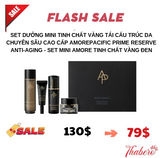 Set dưởng mini tinh chất vàng tái cấu trúc da chuyên sâu cao cấp AmorePacific Prime Reserve anti-aging - Set Mini Amore tinh chất vàng đen