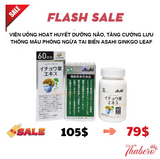 Viên uống hoạt huyết dưỡng não, tăng cường lưu thông máu phòng ngừa tai biến Asahi Ginkgo Leaf