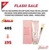 Mặt Nạ Ngủ Dưỡng Ẩm cấp nước phục hồi da lão hoá mịn màng căng bóng WHOO Gongjinhyang: Soo Hydrating Overnight Mask 100ml - Whoo hồng