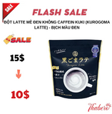 Bột Latte Mè Đen Không Caffein Kuki (Kurogoma Latte) - Bịch màu đen