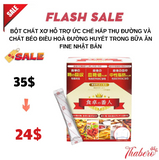 Bột chất xơ hỗ trợ ức chế hấp thụ đường và chất béo điều hoà đường huyết trong bữa ăn Fine Nhật Bản