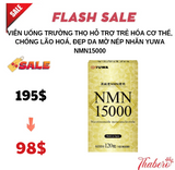 Viên uống trường thọ hỗ trợ trẻ hóa cơ thể, chống lão hoá, đẹp da mờ nếp nhăn Yuwa NMN15000
