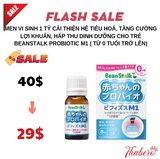 Men vi sinh 1 tỷ  cải thiện hệ tiêu hoá, tăng cường lợi khuẩn, hấp thu dinh dưỡng cho trẻ Beanstalk Probiotic M1 ( từ 0 tuổi trở lên)