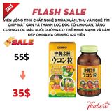 Viên uống tinh chất nghệ 3 mùa xuân, thu và nghệ tím giúp mát gan và thanh lọc độc tố cho gan, tăng cường lọc máu nuôi dưởng cơ thể khoẻ mạnh và làm đẹp Okinawa Orihiro 420 viên