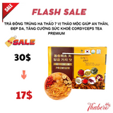 Trà đông trùng hạ thảo 7 vị thảo mộc giúp an thần, đẹp da, tăng cường sức khoẻ Cordyceps Tea Premium-HSD 2028/10/25