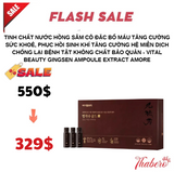 Tinh chất nước hồng sâm cô đặc bổ máu tăng cường sức khoẻ, phục hồi sinh khí tăng cường hệ miễn dịch chống lại bệnh tật không chất bảo quản - Vital Beauty Gingsen Ampoule Extract Amore