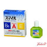 Nước nhỏ mắt mát lạnh  SMILE 15ml siêu dưỡng 40 EX có vitamin A, E, B6 dưỡng mắt giảm mỏi Nhật Bản - Mát lạnh - Xanh dương