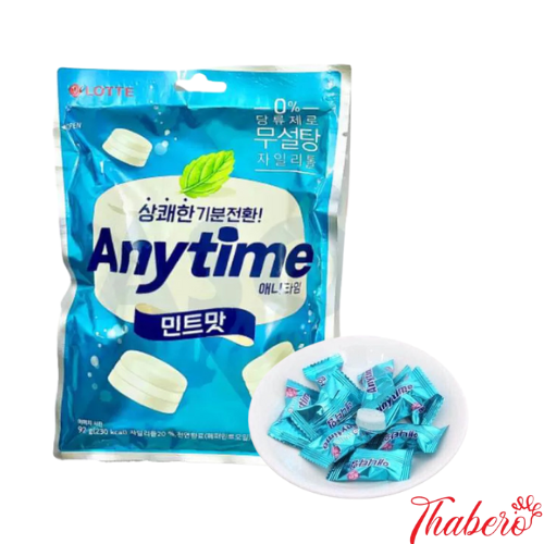 Kẹo sửa bạc hà thơm miệng  Lotte Anytime Bluemarine  74g Hàn Quốc