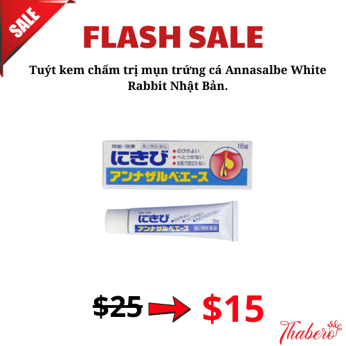 Tuýt kem chấm trị mụn trứng cá Annasalbe White Rabbit Nhật Bản