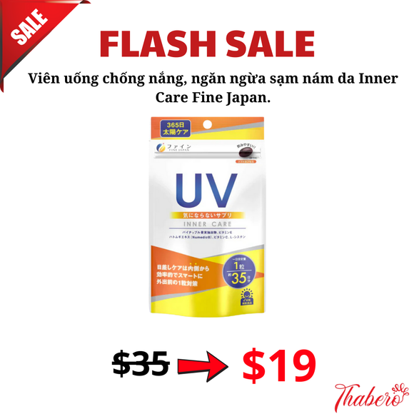 Viên uống chống nắng, ngăn ngừa sạm nám da  Inner Care Fine Japan