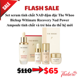 Set serum tinh chất NAD đậm đặc  The Whoo Bichup Wltimate Recovery Nad Power Ampoule tinh chất  và trẻ hóa da thế hệ mới