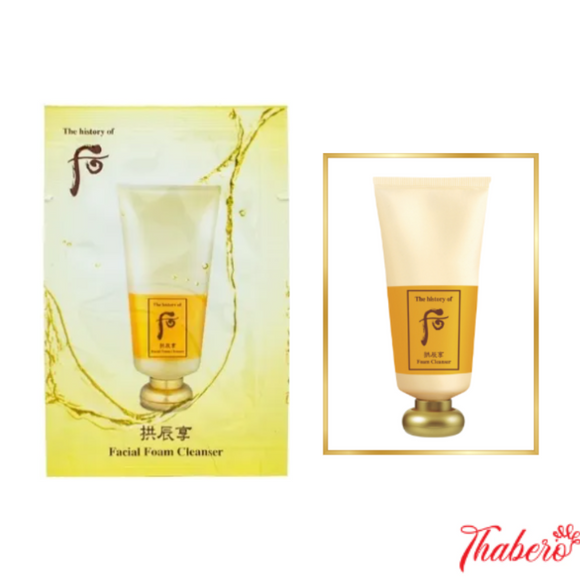 Sample Sữa Rửa Mặt Whoo Dưỡng Ẩm  săn chắc da  Gongjinhyang Facial Foam Cleanser - Whoo vàng (120 gói x 2ml = 240ml )