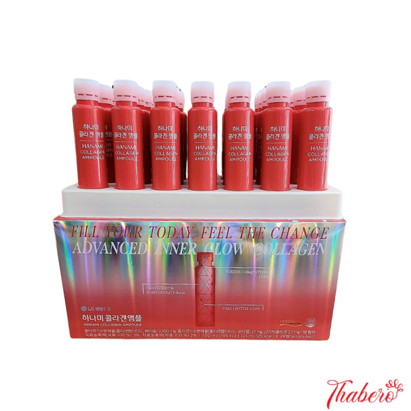 Nước Uống Collagen tinh chất giúp trẻ hoá và đẹp da  Hanami LG Cao Cấp Hàn Quốc - mẫu mới chứa 4 loại collagen giúp đẹp da , bổ mắt, bổ khớp, tóc và móng khoẻ mạnh.