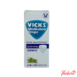 Kẹo ngậm Vicks giúp giãm đau họng, viêm, và  ho - Hương bạc hà mát lạnh Nhật Bản