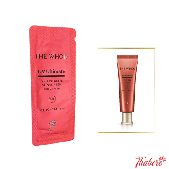 Sample Kem chống nắng vitamin đỏ chống lão hoá kiểm soát dầu The Whoo UV Red Vitamin Sunscreen (120 GÓI X 1ML=120ML)