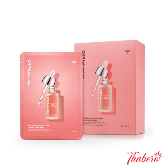 Mặt Nạ Dưỡng Da cung cấp dinh dưởng và căng bóng  CNP Laboratory Red Propolis Ampule Mask  - Màu đỏ