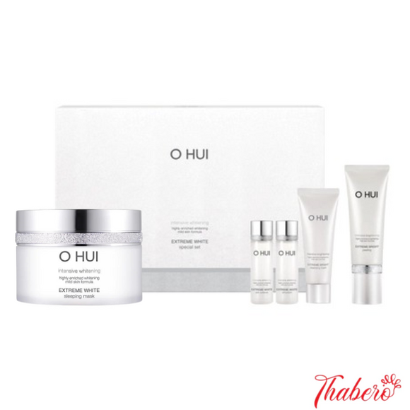 Set Mặt Nạ Ngủ dưỡng trắng da cải thiện sắc tố Ohui Extreme White Sleeping Mask Special