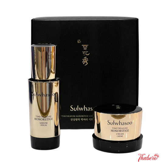 Set kem sâm đen  dưỡng tái sinh toàn diện, chống lão hoá, đánh thức vẻ đẹp đỉnh cao Sulwhasoo Timetreasure Honoốntige - Set mini 2 sp 10ml x 2