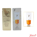 Sample Kem chống nắng dưỡng ẩm Gongjinhyang Essential UV Protective Cream Sun SPF50+, PA++++ - (120 gói x 1ml = 120ml) - Kem chống nắng Whoo vàng