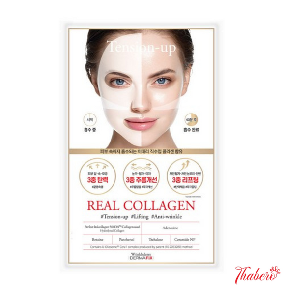 Mặt Nạ Real Collagen thạch nâng cơ chống nhăn cải thiện độ đàn hồi cấp ẩm sâu dermafix Perfect Real Performance CoAllagen- MÀU TRẮNG