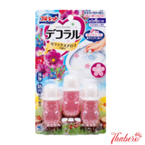 Gel vệ sinh Toilet ( bồn cầu) khử mùi diệt khuẩn, Sáp thơm toilet Kobayashi Decoraru Hương hoa hồng tươi - Màu hồng nhạt