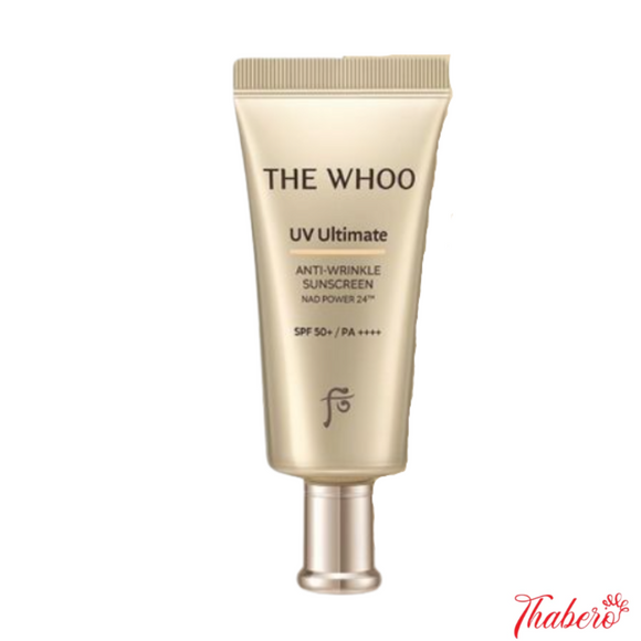 Kem chống nắng chống nhăn phiên bản mới có NAD chống lão hoá mạnh cho da Whoo Vàng Anti-Wrinkle UV Protective Cream SPF50+/PA++++ MINI 25ML